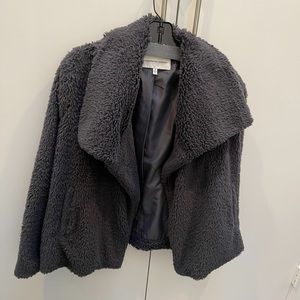 Grey faux shearling jacket by Cupcakes and Cashmere!